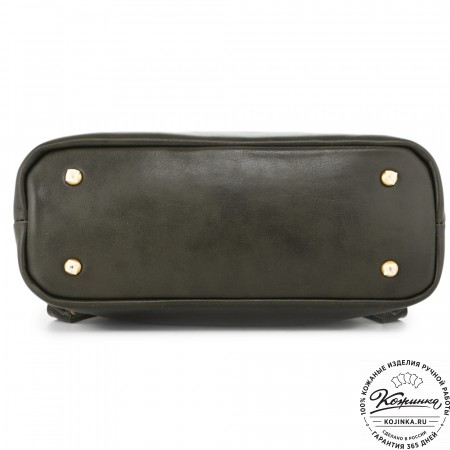  Женский кожаный рюкзак "Артемида" (хаки гладкая кожа)